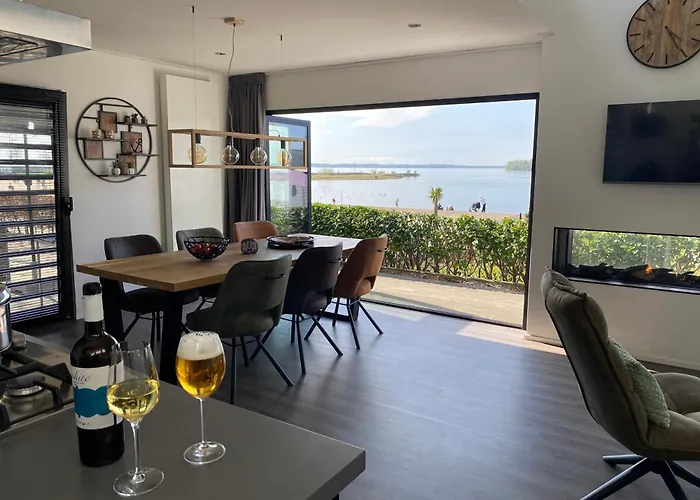 In Erster Reihe - Direkter Strandzugang - Eingezaeunter Garten - Dachterrasse - 2 Gartenterrassen - Terrassendach - Grill Mit Plancha - 5-sterne-meerblick - Bar - Kamin - Soundanlage - Pool Whirlpool - Kinderfreundlich - Hunde Willkommen Villa Hulshorst