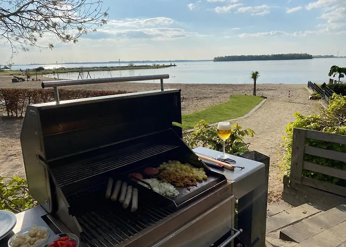 In Erster Reihe - Direkter Strandzugang - Eingezaeunter Garten - Dachterrasse - 2 Gartenterrassen - Terrassendach - Grill Mit Plancha - 5-sterne-meerblick - Bar - Kamin - Soundanlage - Pool Whirlpool - Kinderfreundlich - Hunde Willkommen * Hulshorst